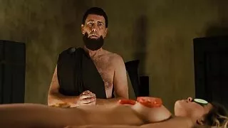 ஒரு கருப்பு சிற்றின்ப அரட்டை மனிதன் கழுதை ஒரு பொன்னிற இளம்பெண்.